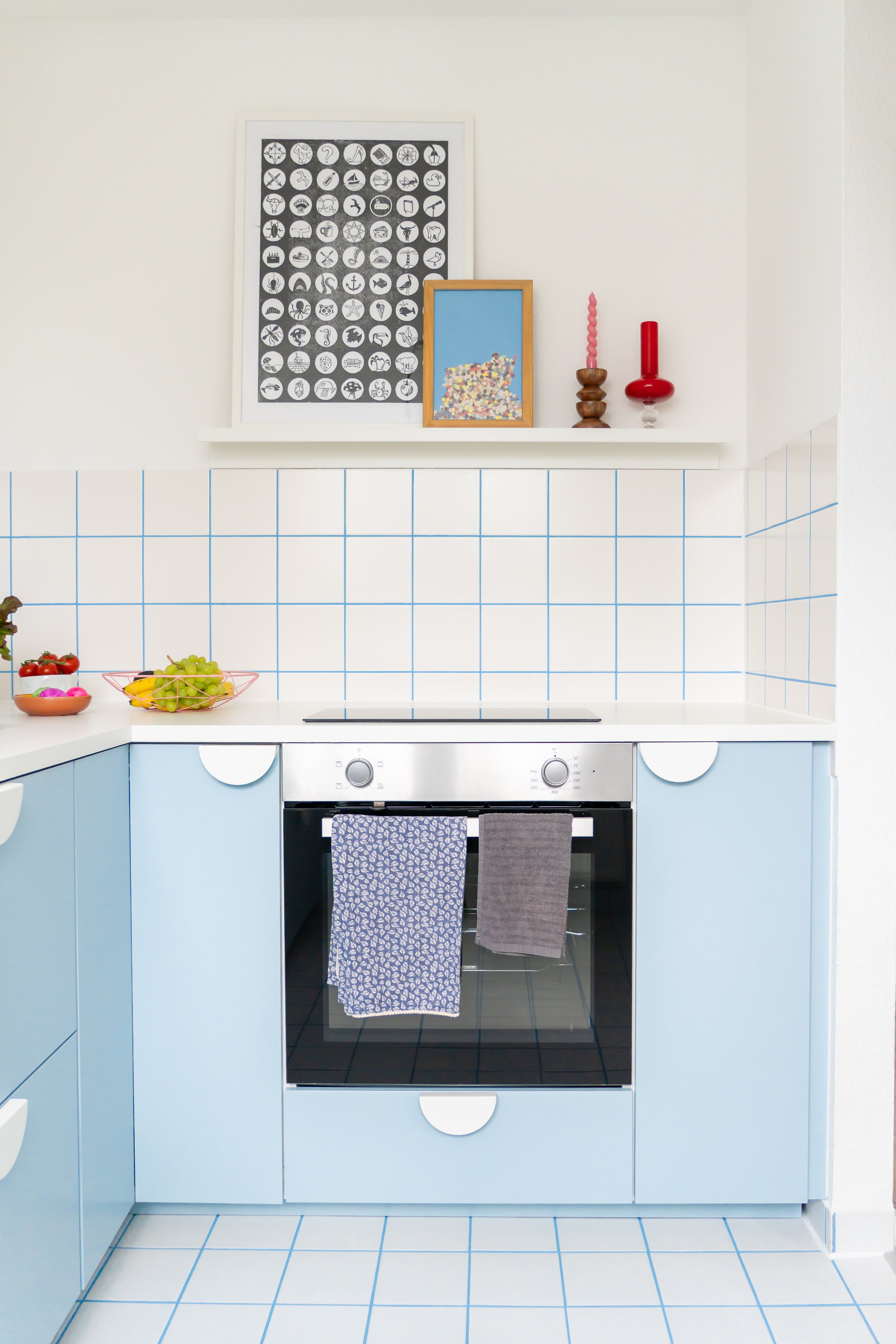 Bunte Fliesenfugenfarbe für kreative Küchen und Badezimmer Ideen.