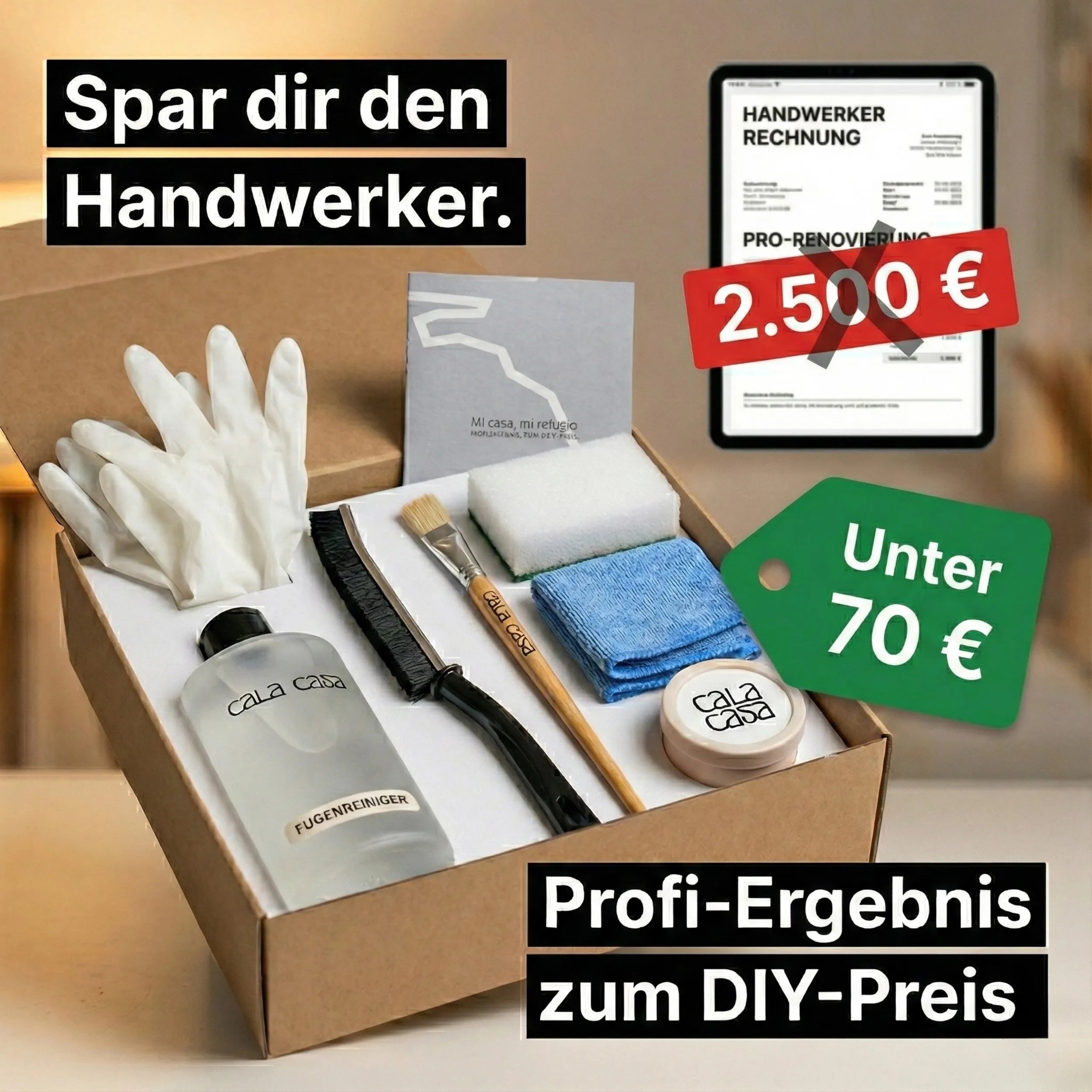 Fugensanierungs - System - (8 - tlg. Komplett - Set) - Cala Casa - Geld sparen