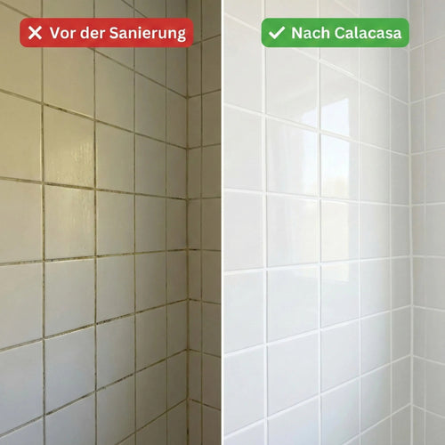 Fugensanierungs - System - (8 - tlg. Komplett - Set) - Cala Casa - Vergleich Vorher Nachher