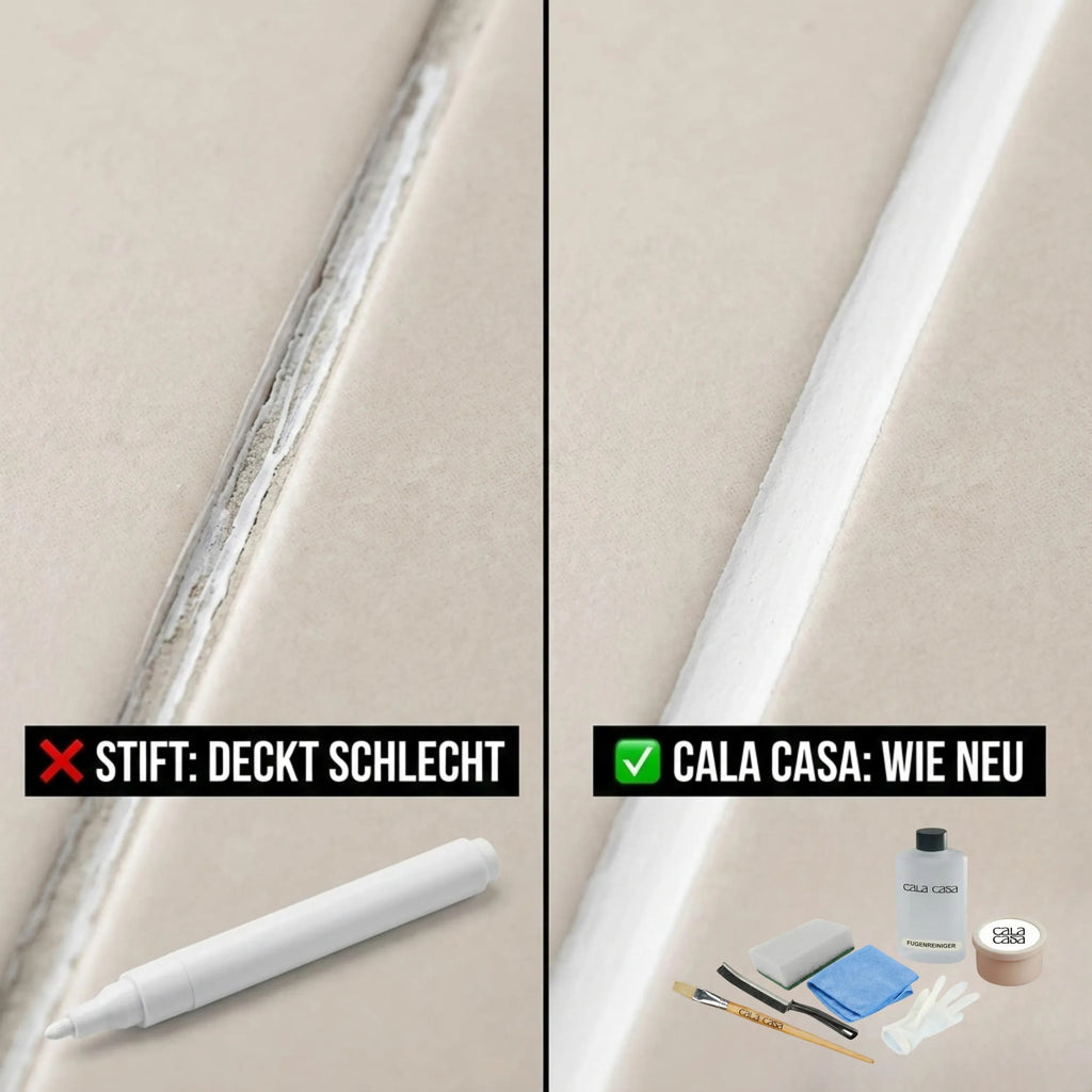 Fugensanierungs - System - (8 - tlg. Komplett - Set) - Cala Casa - Fugenfarbe vs Fugenstift